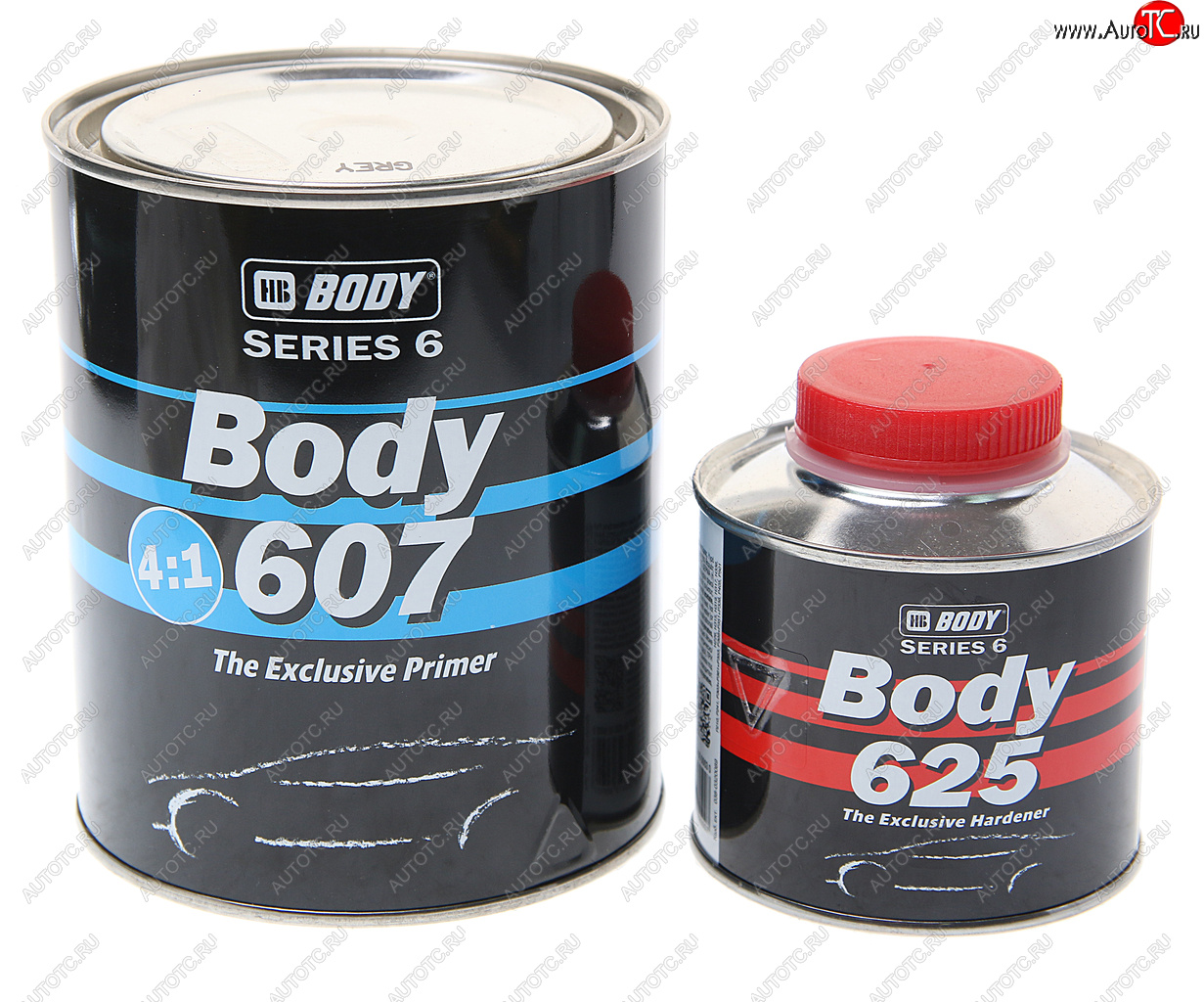 1 889 р. Грунт серый акриловый 607 UHS 2K 4+1 0.8кг с отвердителем HB625 0.2л BODY BODY 6070700001  с доставкой в г. Пермь