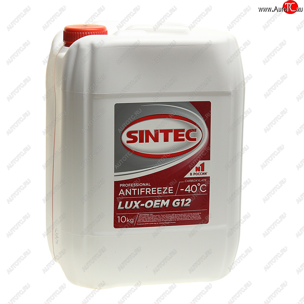 2 559 р. Антифриз красный -40C 10кг G12+ LUXE SINTEC SINTEC 614504  с доставкой в г. Пермь