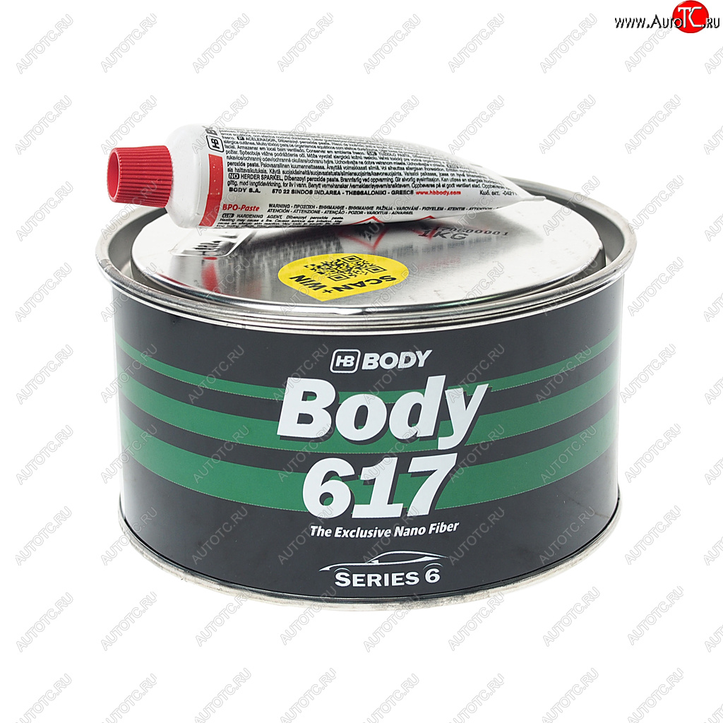 999 р. Шпатлевка со стекловолокном HB PROLINE 617 1кг BODY BODY 6170600001  с доставкой в г. Пермь