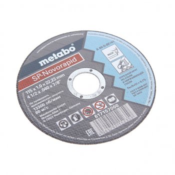 37 р. Круг отрезной по металлу 115х1.0х22мм METABO METABO 617157000  с доставкой в г. Пермь. Увеличить фотографию 1
