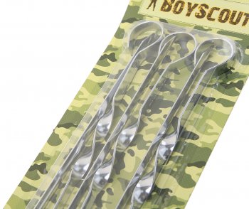 839 р. Шампур 600мм угловой (6шт.) BOYSCOUT BOYSCOUT 61907 BOYSCOUT 61907  с доставкой в г. Пермь. Увеличить фотографию 2