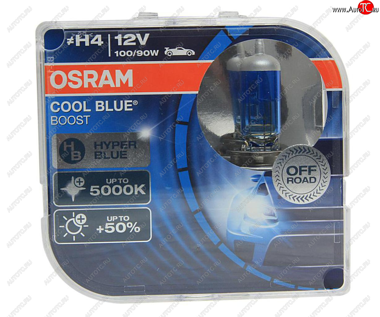 1 229 р. Лампа 12V H4 10090W P43t +50% 5000K бокс (2шт.) Cool Blue Boost OSRAM OSRAM 62193cbb-hcb  с доставкой в г. Пермь