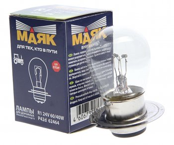 69 р. Лампа 24V R1 6040W P42d-11 МАЯК МАЯК 62464  с доставкой в г. Пермь. Увеличить фотографию 1