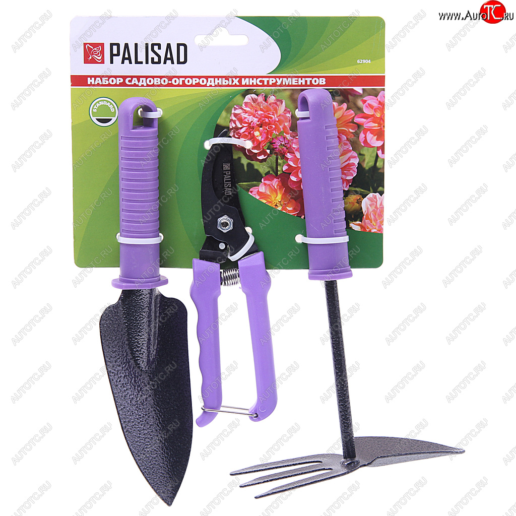 869 р. Набор инструментов садовых 3 предмета металл PALISAD PALISAD 62904  с доставкой в г. Пермь