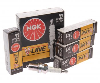 459 р. Свеча зажигания ЗМЗ-40524 ЕВРО-3 V-LINE №32 NGK (1шт.) NGK 6345  с доставкой в г. Пермь. Увеличить фотографию 1