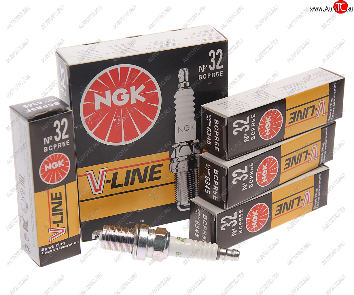 459 р. Свеча зажигания ЗМЗ-40524 ЕВРО-3 V-LINE №32 NGK (1шт.) NGK 6345  с доставкой в г. Пермь
