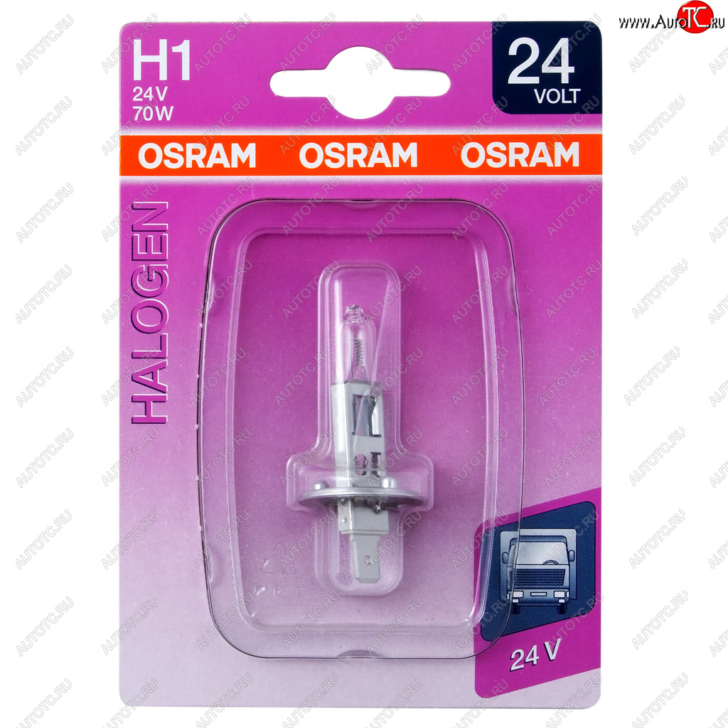 369 р. Лампа 24V H1 70W P14.5s блистер (1шт.) OSRAM OSRAM 64155-01b  с доставкой в г. Пермь