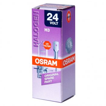 265 р. Лампа 24V H3 70W PK22s OSRAM OSRAM 64156  с доставкой в г. Пермь. Увеличить фотографию 1
