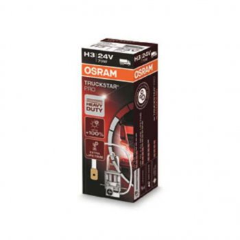 469 р. Лампа 24V H3 70W PK22s +100% Truckstar Pro OSRAM OSRAM 64156tsp  с доставкой в г. Пермь. Увеличить фотографию 1