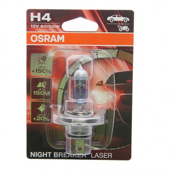 429 р. Лампа 12V H4 6055W P43t-38 блистер (1шт.) OSRAM OSRAM 64193-01b  с доставкой в г. Пермь. Увеличить фотографию 1