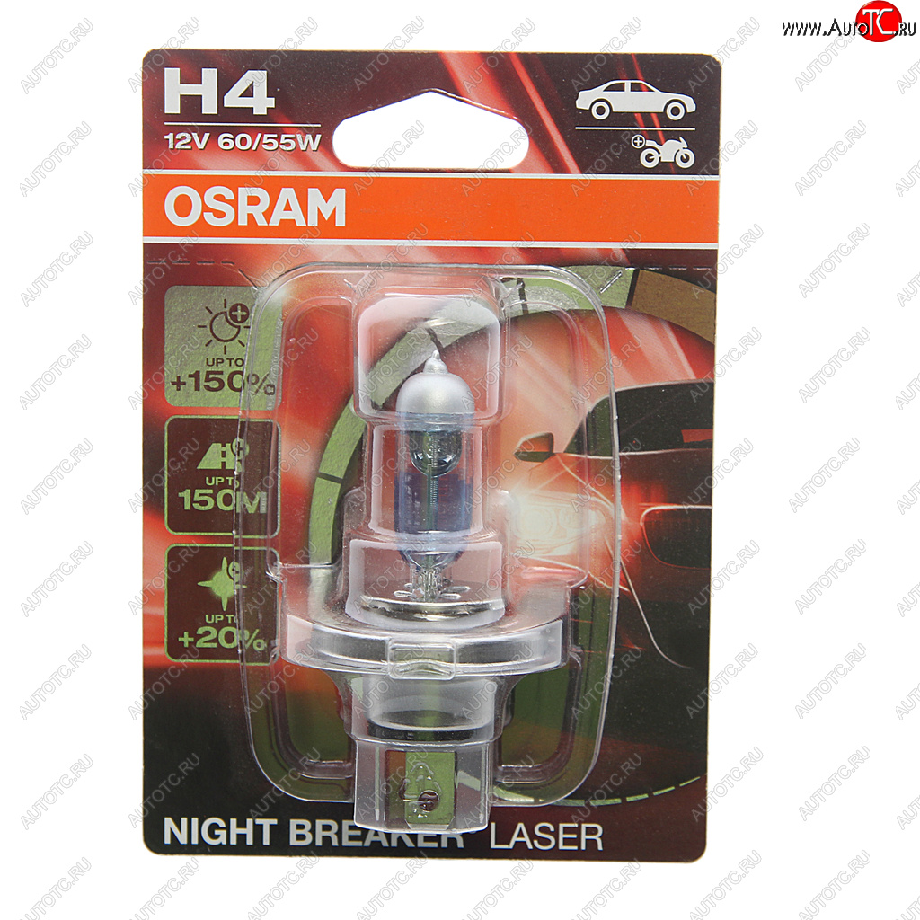 429 р. Лампа 12V H4 6055W P43t-38 блистер (1шт.) OSRAM OSRAM 64193-01b  с доставкой в г. Пермь
