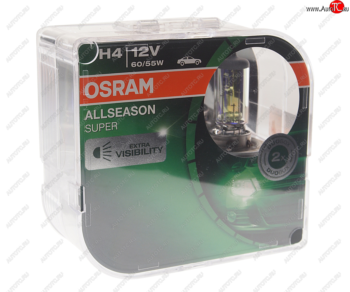1 479 р. Лампа 12V H4 6055W P43t-38 +30% 3000K желтая бокс (2шт.) All Season Super OSRAM OSRAM 64193als-hcb  с доставкой в г. Пермь