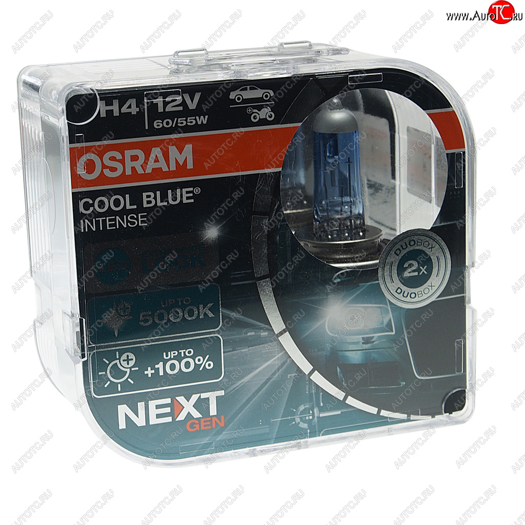 1 439 р. Лампа 12V H4 6055W P43t-38 +100% 5000K евробокс (2шт.) Cool Blue Intense NextGen OSRAM OSRAM 64193cbn2(euro)  с доставкой в г. Пермь