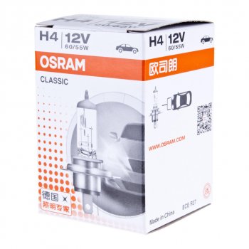 149 р. Лампа 12V H4 6055W P43t-38 OSRAM OSRAM 64193clc  с доставкой в г. Пермь. Увеличить фотографию 4