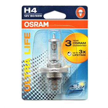 539 р. Лампа 12V H4 6055W P43t-38 блистер (1шт.) Ultra Life OSRAM OSRAM 64193ult-01b  с доставкой в г. Пермь. Увеличить фотографию 1