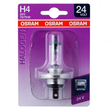 549 р. Лампа 24V H4 7570W P43t-38 блистер (1шт.) OSRAM OSRAM 64196-01b  с доставкой в г. Пермь. Увеличить фотографию 1