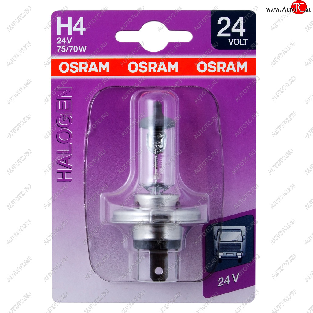 549 р. Лампа 24V H4 7570W P43t-38 блистер (1шт.) OSRAM OSRAM 64196-01b  с доставкой в г. Пермь