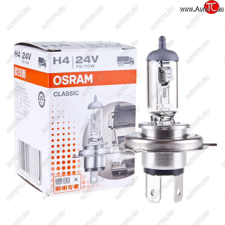 230 р. Лампа 24V H4 7570W P43t-38 OSRAM OSRAM 64196clc  с доставкой в г. Пермь
