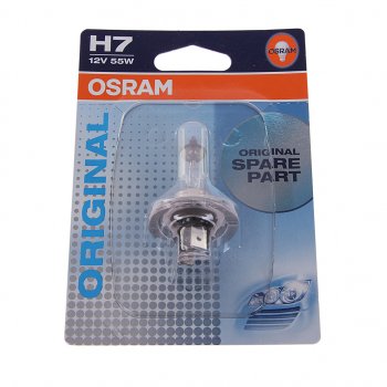 429 р. Лампа 12V H7 55W PX26d блистер (1шт.) OSRAM OSRAM 64210-01b  с доставкой в г. Пермь. Увеличить фотографию 1