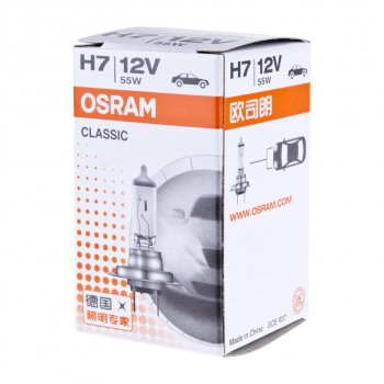 158 р. Лампа 12V H7 55W PX26d OSRAM OSRAM 64210clc  с доставкой в г. Пермь. Увеличить фотографию 4