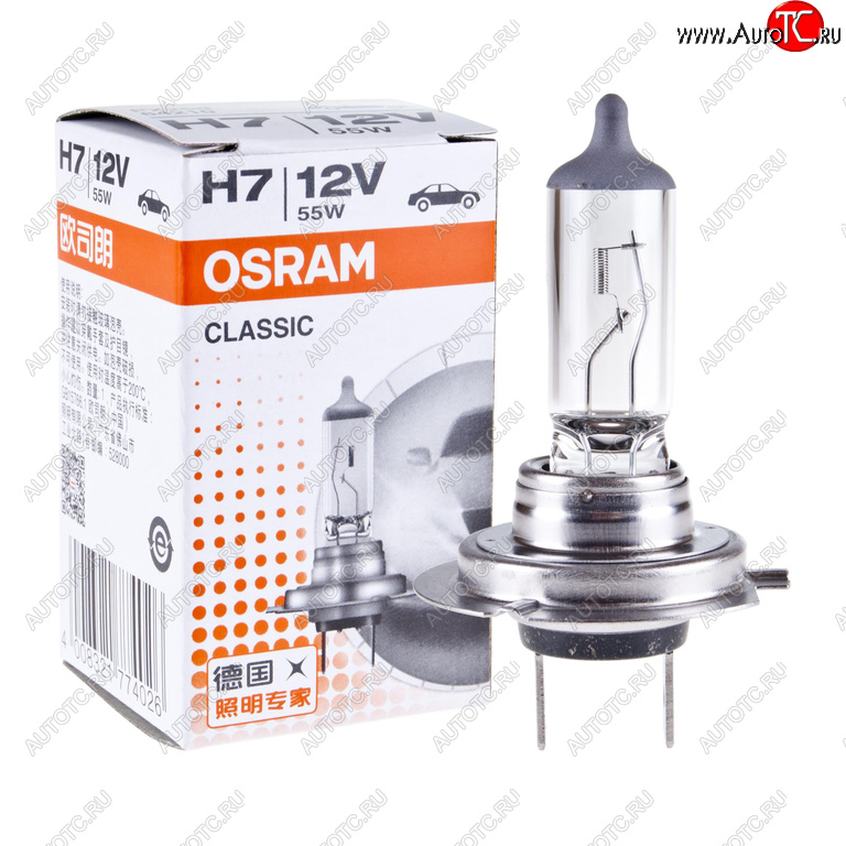 158 р. Лампа 12V H7 55W PX26d OSRAM OSRAM 64210clc  с доставкой в г. Пермь