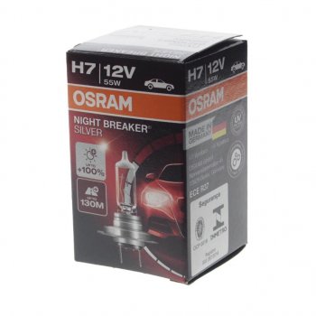 859 р. Лампа 12V H7 55W PX26d +100% Night Breaker Silver OSRAM OSRAM 64210nbs  с доставкой в г. Пермь. Увеличить фотографию 2