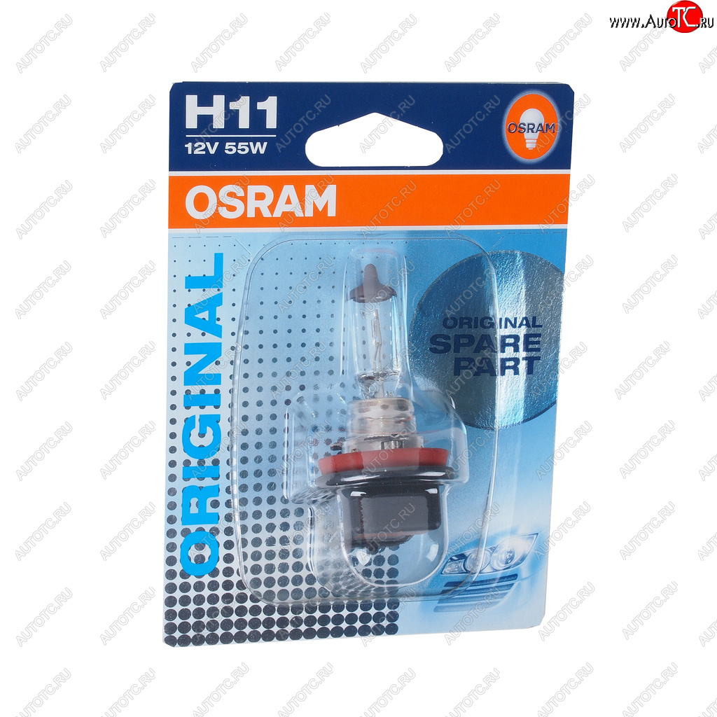 1 029 р. Лампа 12V H11 55W PGJ19-2 блистер (1шт.) OSRAM OSRAM 64211-01b  с доставкой в г. Пермь