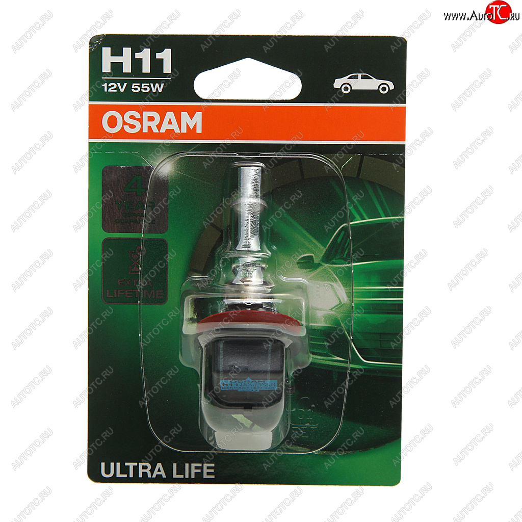 1 039 р. Лампа 12V H11 55W PGJ19-2 блистер (1шт.) Ultra Life OSRAM OSRAM 64211ult-01b  с доставкой в г. Пермь