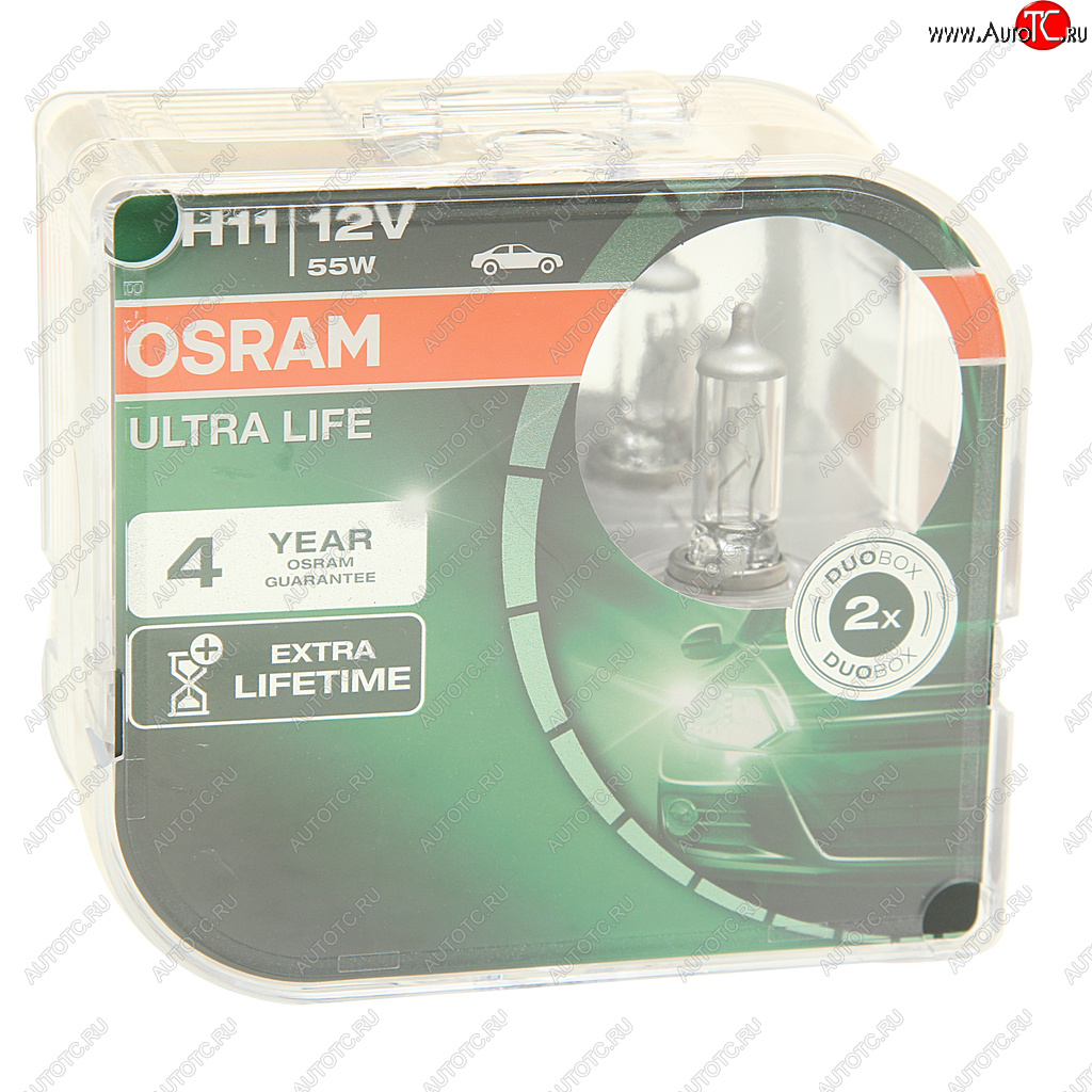 1 999 р. Лампа 12V H11 55W PGJ19-2 бокс (2шт.) Ultra Life OSRAM OSRAM 64211ult-hcb  с доставкой в г. Пермь