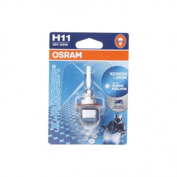 1 349 р. Лампа 12V H11 55W PGJ19-2 4200K блистер (1шт.) Racer Xenon OSRAM OSRAM 64211xr-01b  с доставкой в г. Пермь. Увеличить фотографию 1