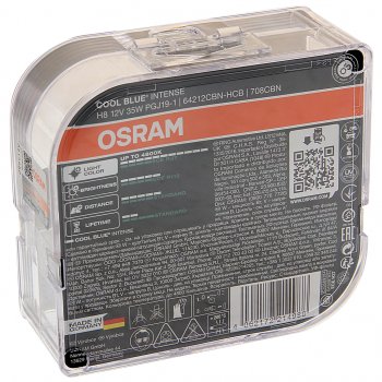 4 099 р. Лампа 12V H8 35W PGJ19-2 +100% 5000K евробокс (2шт.) Cool Blue Intense NextGen OSRAM OSRAM 64212cbn2(euro)  с доставкой в г. Пермь. Увеличить фотографию 2