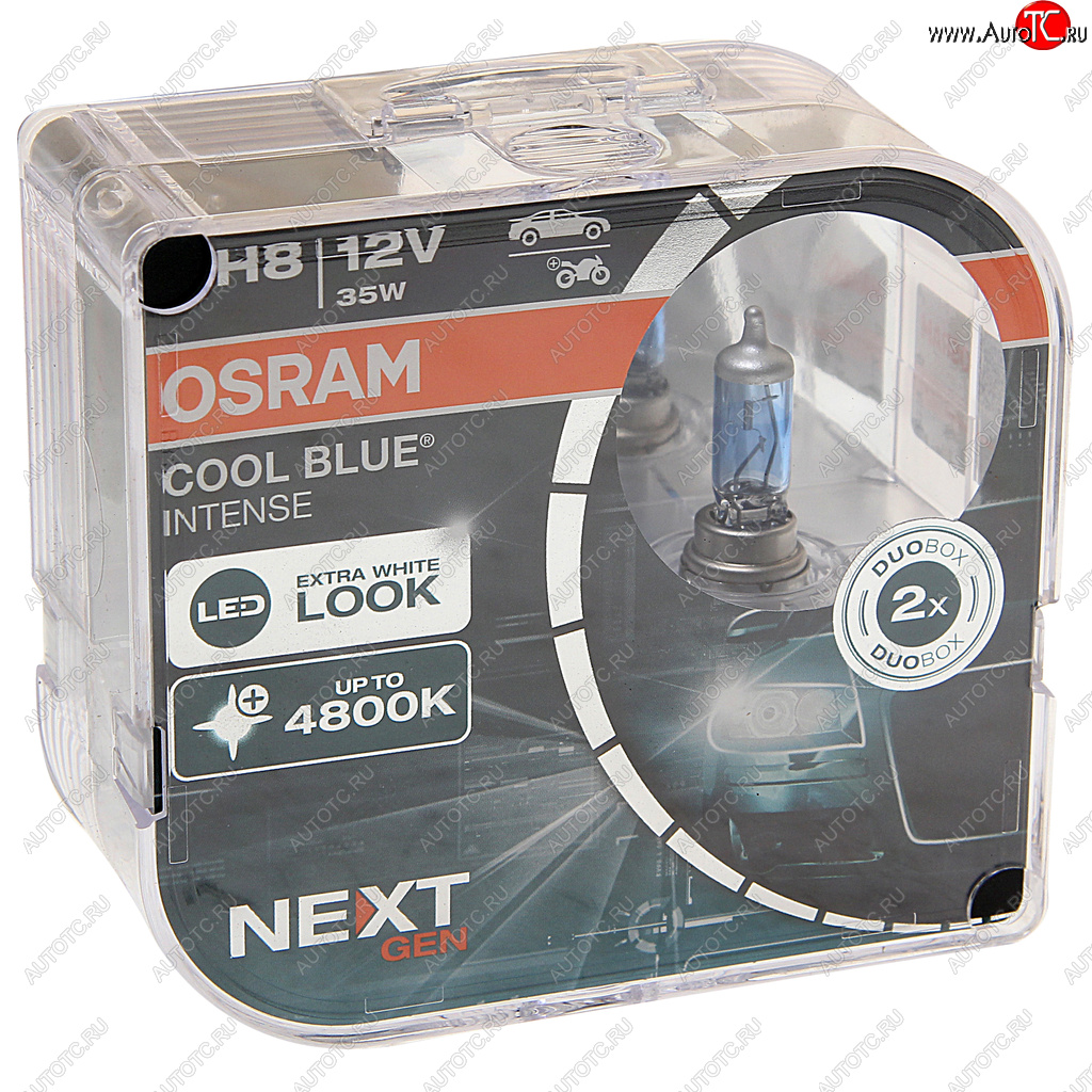 4 099 р. Лампа 12V H8 35W PGJ19-2 +100% 5000K евробокс (2шт.) Cool Blue Intense NextGen OSRAM OSRAM 64212cbn2(euro)  с доставкой в г. Пермь