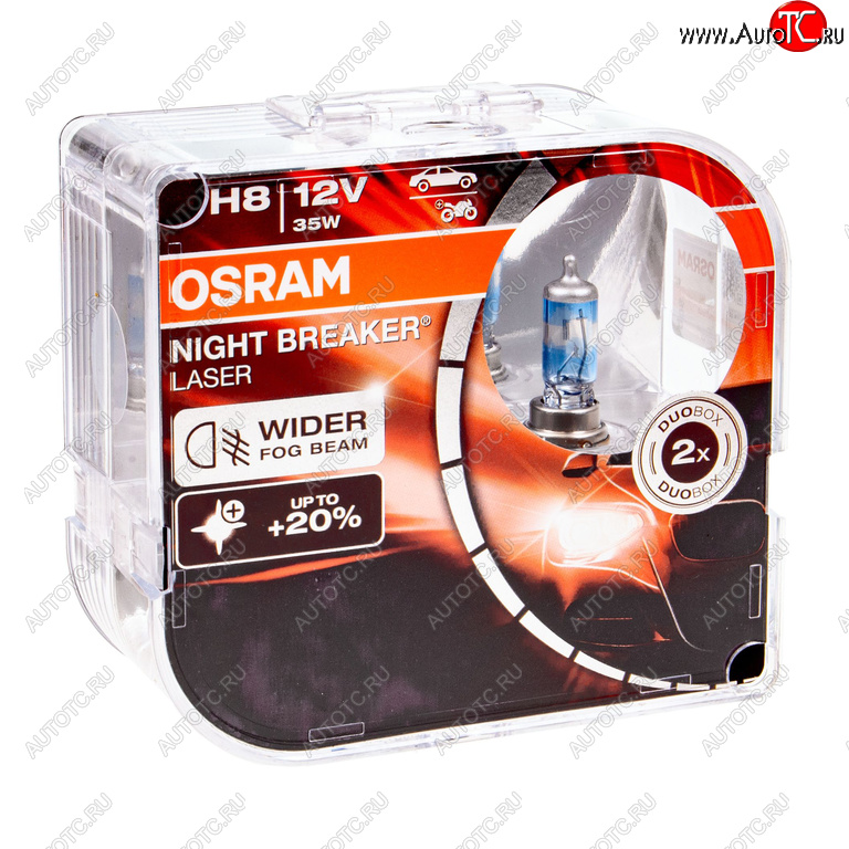 5 399 р. Лампа 12V H8 35W PGJ19-1 +150% 3900K бокс (2шт.) Night Breaker Laser OSRAM OSRAM 64212nl2(euro)  с доставкой в г. Пермь