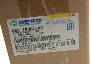 5 649 р. Фонарь задний IVECO Daily левый (с разъемом AMP) красно-белый DEPO DEPO 663-1908l-we  с доставкой в г. Пермь. Увеличить фотографию 5
