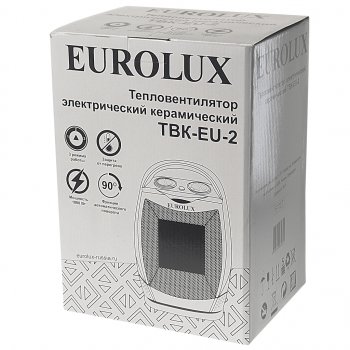 2 449 р. Тепловентилятор бытовой 1.80кВт (18кв.м) настольный белый EUROLUX EUROLUX 6727  с доставкой в г. Пермь. Увеличить фотографию 5