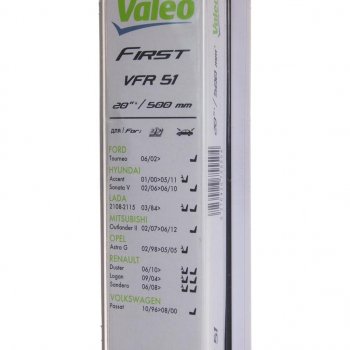829 р. Щетка стеклоочистителя 500мм каркасная First VALEO VALEO 675550  с доставкой в г. Пермь. Увеличить фотографию 2