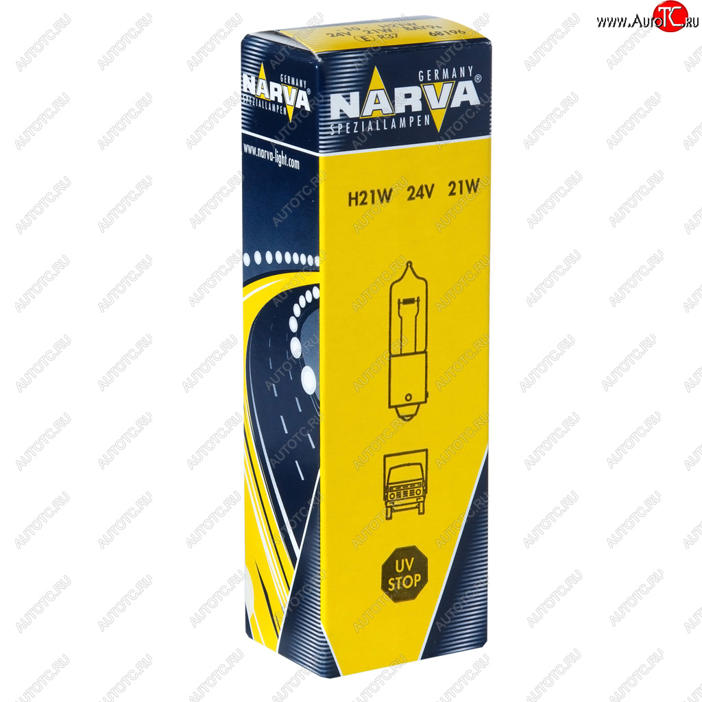 349 р. Лампа 24V H21W BAY9s Halogen Miniature NARVA NARVA 681963000  с доставкой в г. Пермь
