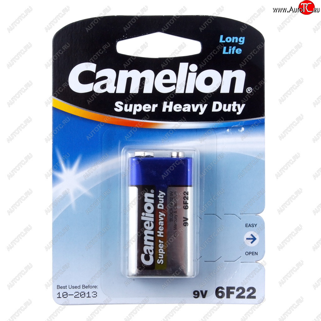 121 р. Батарейка KRONA 6F22 9V блистер 1шт. Saline CAMELION CAMELION 6f22-sp1g  с доставкой в г. Пермь