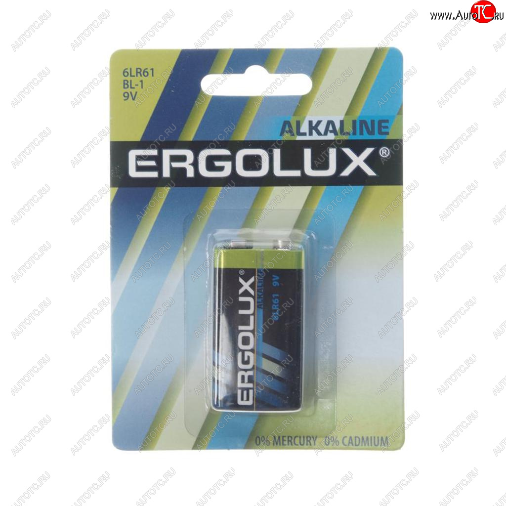 199 р. Батарейка KRONA 6LR61 9V блистер 1шт. Alkaline ERGOLUX ERGOLUX 6lr61 bl-1  с доставкой в г. Пермь