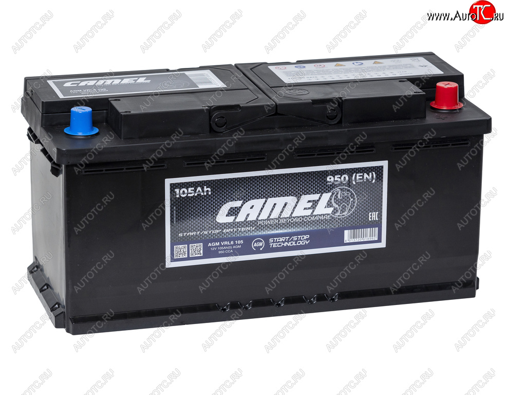20 749 р. Аккумулятор CAMEL AGM 105Ач обратная полярность CAMEL 6ст105(0) l6  с доставкой в г. Пермь