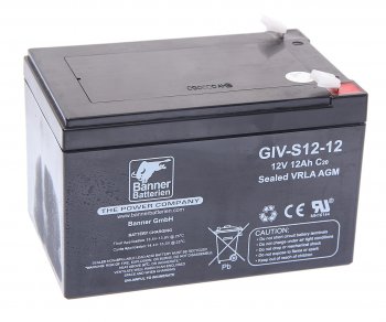 5 099 р. Аккумулятор BANNER GIV-S 12А/ч BANNER 6ст12 giv-s 12-12 BANNER 6ст12 giv-s 12-12  с доставкой в г. Пермь. Увеличить фотографию 1