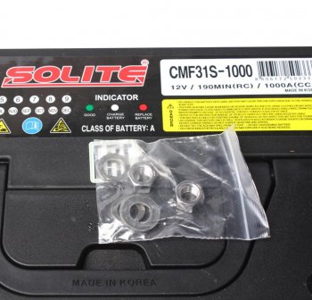21 849 р. Аккумулятор SOLITE 140Ач винтовые клеммы SOLITE 6ст140 31s-1000  с доставкой в г. Пермь. Увеличить фотографию 2
