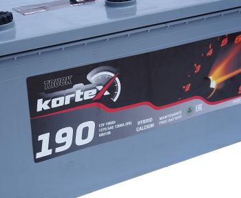 28 749 р. Аккумулятор KORTEX TRUCK 190Ач обратная полярность KORTEX 6ст190(3) 690108  с доставкой в г. Пермь. Увеличить фотографию 2