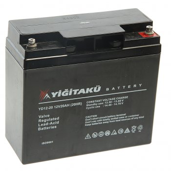 Аккумулятор YIGITAKU AGM 20Ач MACPOWER 6ст20 yd12-20