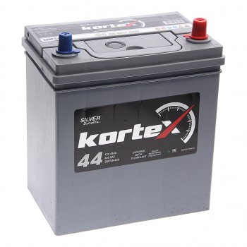 8 999 р. Аккумулятор KORTEX SILVER Dynamic ASIA 44Ач обратная полярность KORTEX 6ст44(0) smf544126 (b19)  с доставкой в г. Пермь. Увеличить фотографию 1