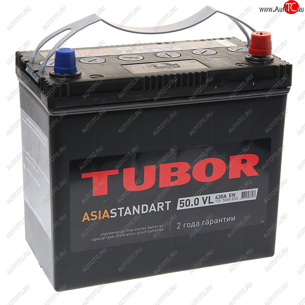 7 699 р. Аккумулятор TUBOR Asia Standart 50Ач обратная полярность TUBOR 6ст50(0) b24l  с доставкой в г. Пермь
