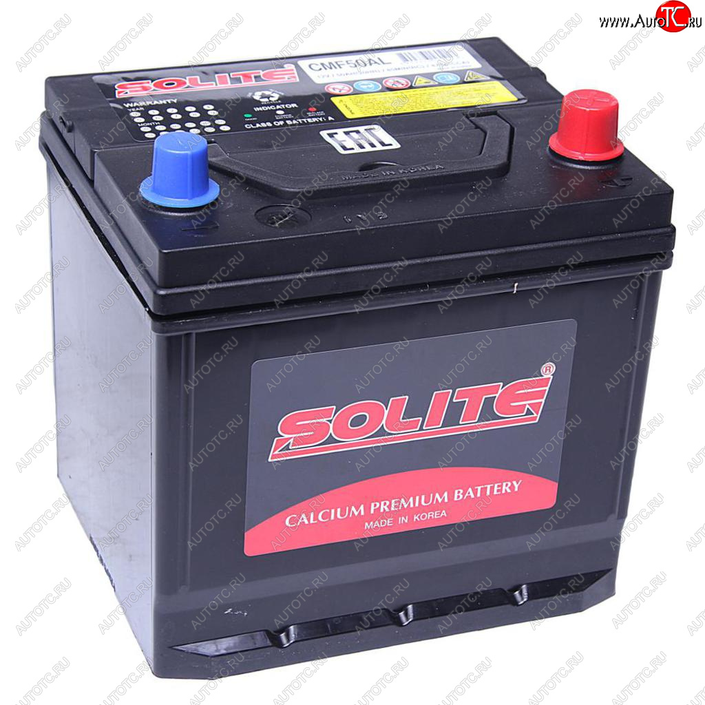 9 999 р. Аккумулятор SOLITE 50Ач обратная полярность (куб) SOLITE 6ст50(0) cmf50al  с доставкой в г. Пермь