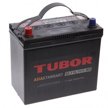 7 699 р. Аккумулятор TUBOR Asia Standart 50Ач TUBOR 6ст50(1) b24r  с доставкой в г. Пермь. Увеличить фотографию 1