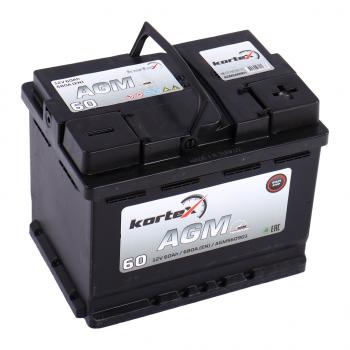 20 399 р. Аккумулятор KORTEX AGM 60Ач обратная полярность KORTEX 6ст60(0) agm560901  с доставкой в г. Пермь. Увеличить фотографию 2