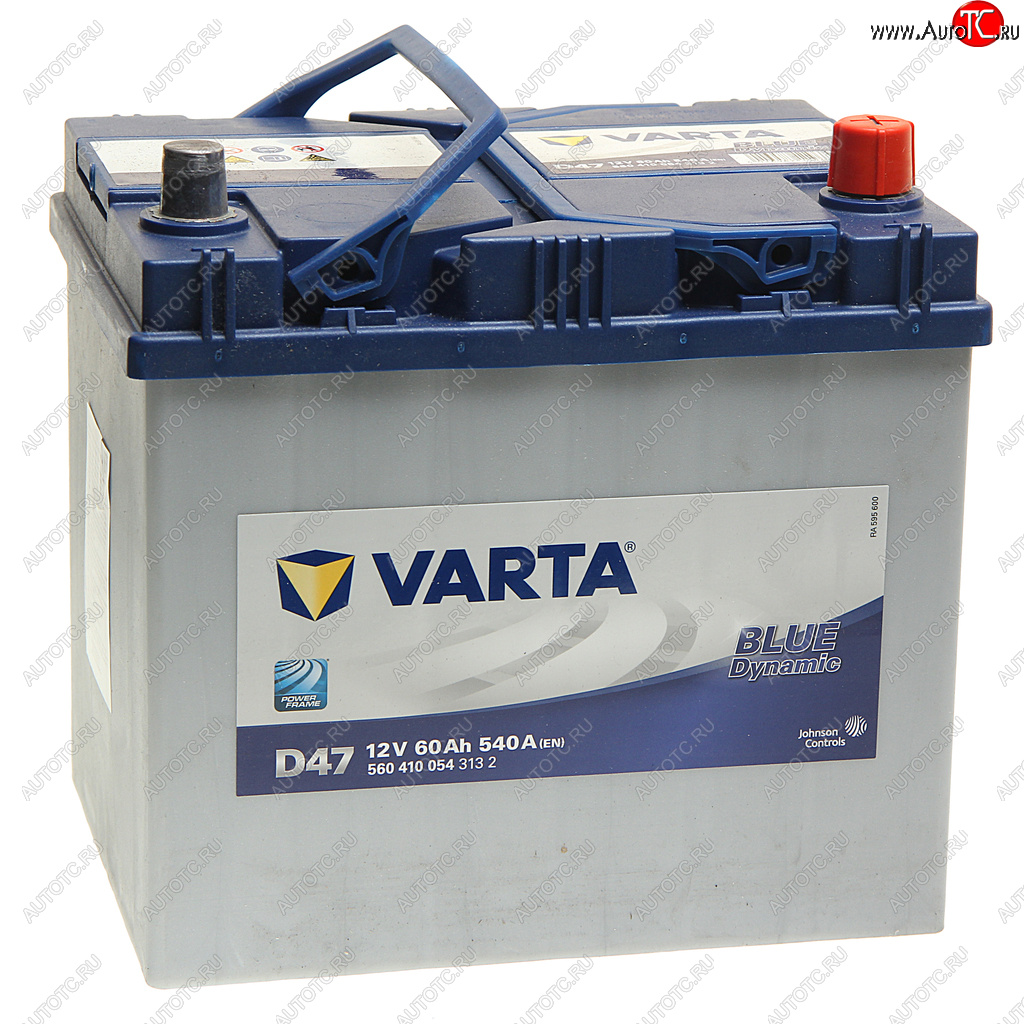 13 899 р. Аккумулятор VARTA Blue Dynamic 60Ач обратная полярность VARTA 6ст60(0) d47  с доставкой в г. Пермь